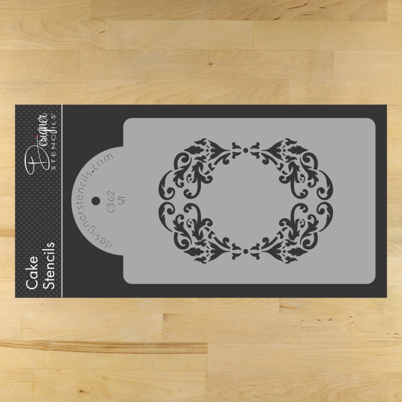 Lace Cake Stencil Set #1 | C362 by Designer Stencils | Cake Decorating Tools | Baking Stencils for Royal Icing, Airbrush, Dusting Powder | Reusable Plastic Food Grade Stencil for Cakes | Easy to Use & Clean Cake Stencil